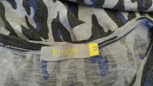 Grey Ble and Black Camoflage Longer Length Vest Top Size medium