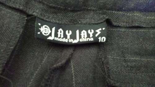 Grey/Brown Pinstripe Trousers Size 10