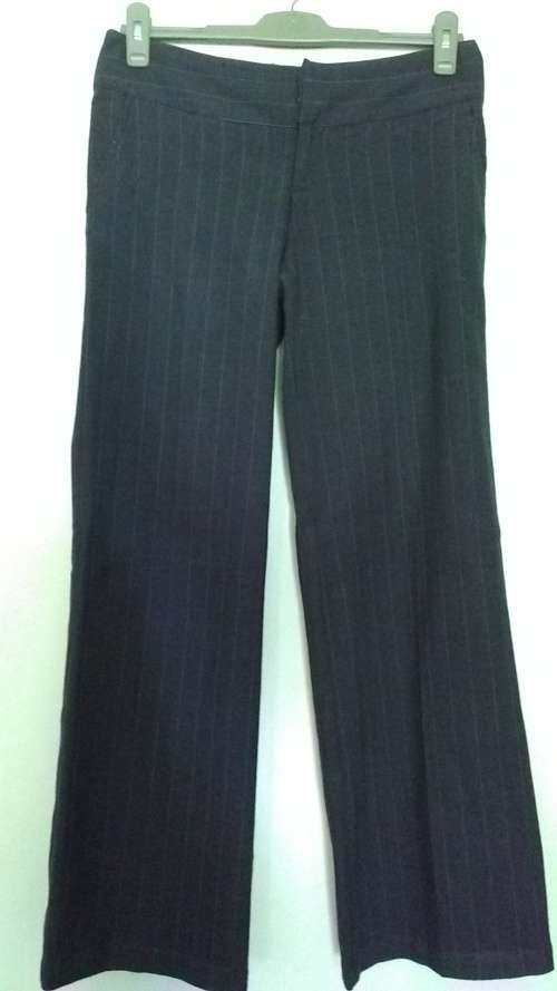 Grey/Brown Pinstripe Trousers Size 10