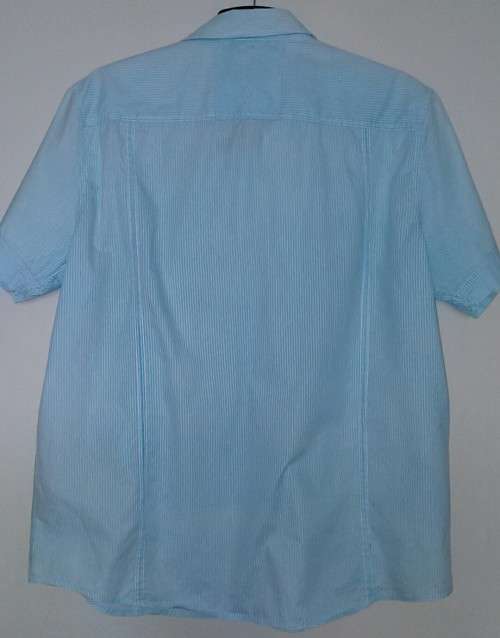 Blue Pinstripe Short Sleeve Shirt by Relay Jeans Size XL