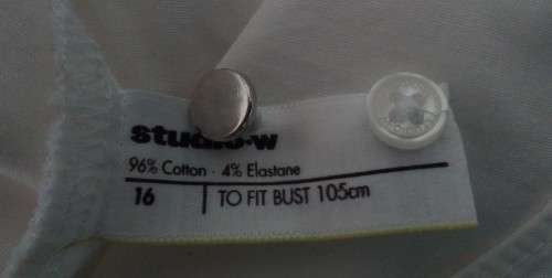 White Fitted Shirt by Studio W Size 16