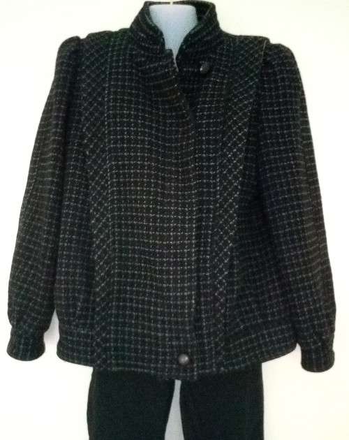 ***Coat Sale*** Blue Tweed Bomber Jacket Size 9
