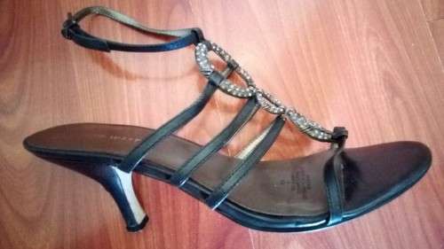 Leather Sandals with Marcasite  Detail  by Nine West Size 8.5