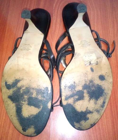 Leather Sandals with Marcasite  Detail  by Nine West Size 8.5