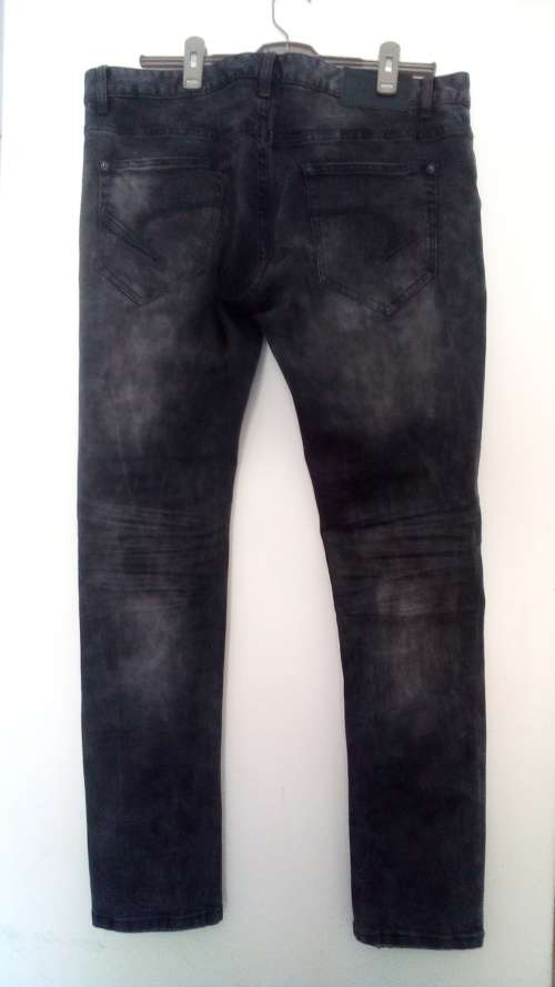 Mens Black Relay Skinny Jeans Size 38