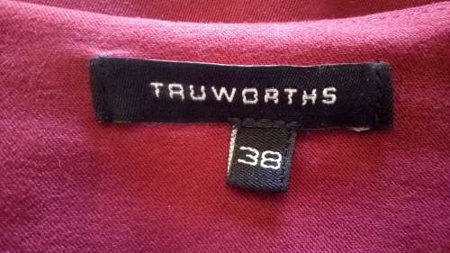 Maroon Suede Feel Skirt Suit  by Truworths Size 38