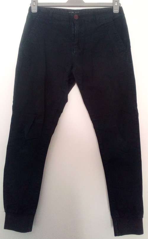Mens Black Banded Chinos by Cotton On size 30
