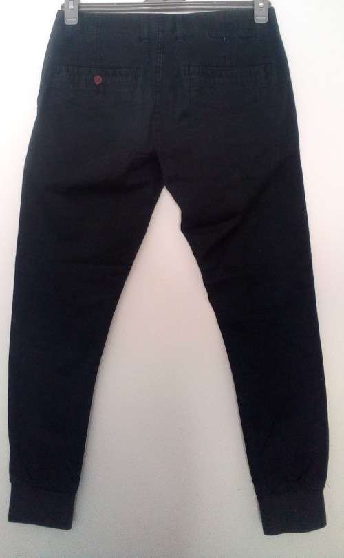 Mens Black Banded Chinos by Cotton On size 30