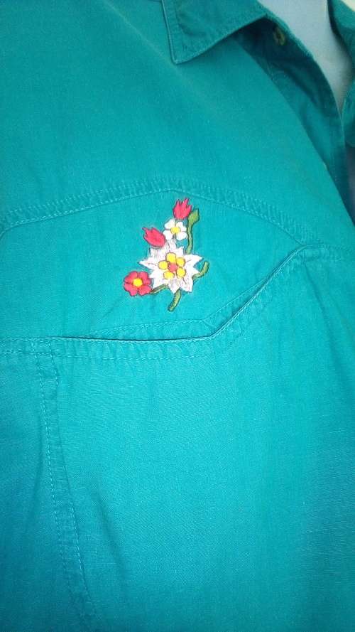 Turquoise Denim Shirt Size 40
