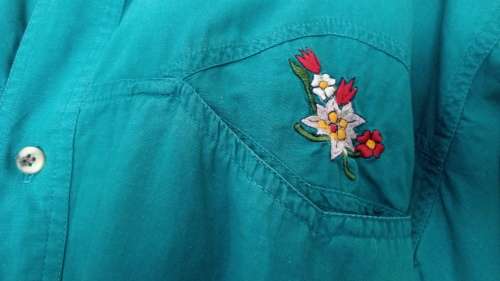 Turquoise Denim Shirt Size 40