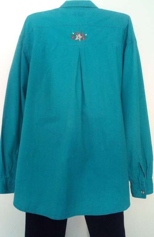 Turquoise Denim Shirt Size 40