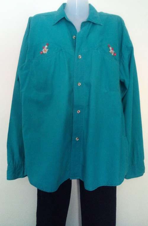 Turquoise Denim Shirt Size 40