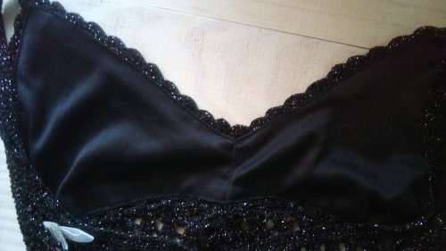 Black and Gold Crochet Camisole Top Size Medium