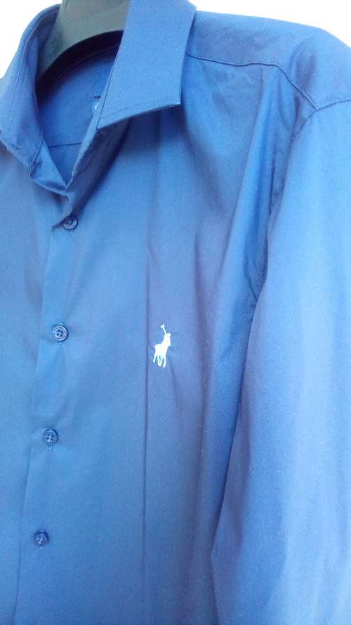 Mens Navy Blue Slim fit Shirt by Polo Size Medium