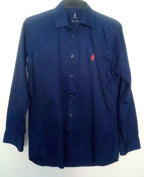 Mens Navy Blue Long Sleeve Shirt Size Medium