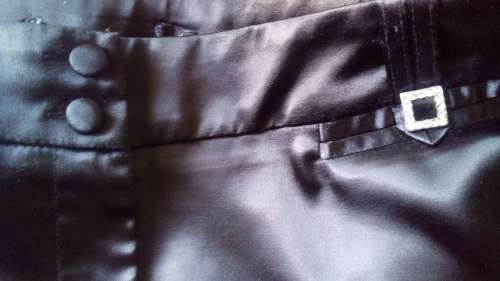 Womens Gorgeous Black Satin  Lowrise Flared Pants Size 34