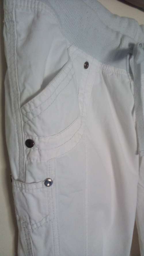 Womens White Capri Length Cargo Pants by Kelso Casuals Size 12