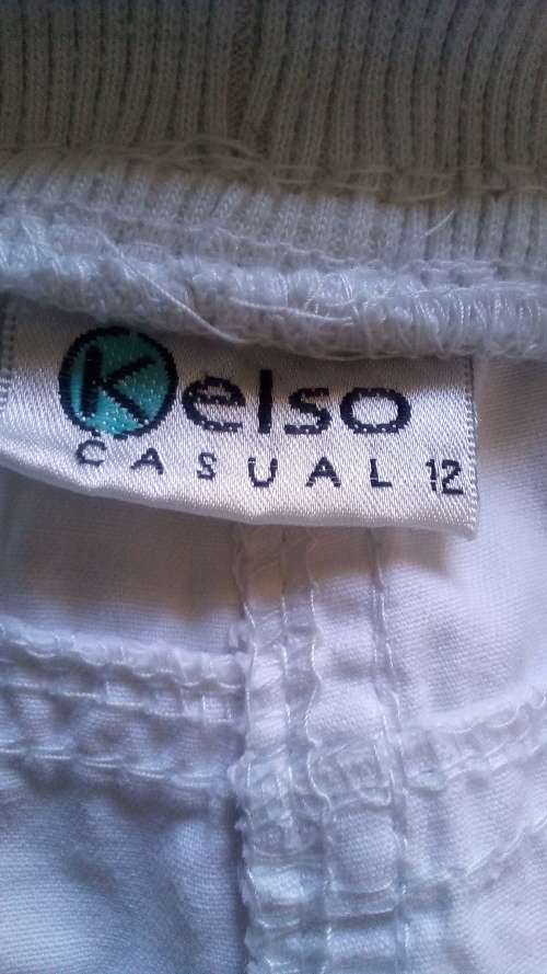 Womens White Capri Length Cargo Pants by Kelso Casuals Size 12