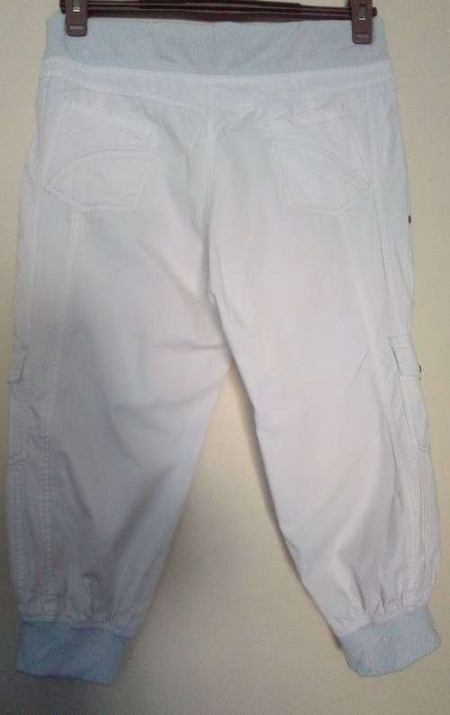 Womens White Capri Length Cargo Pants by Kelso Casuals Size 12