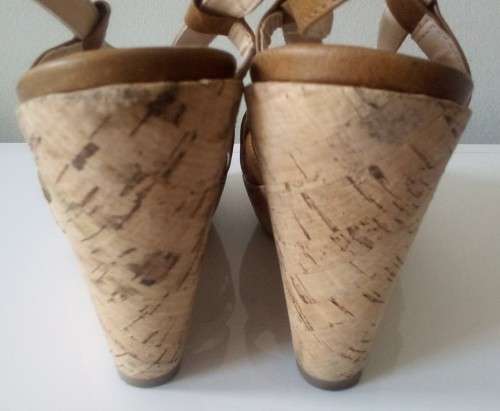 Leather Strappy Wedge Sandals By Dune Size 5