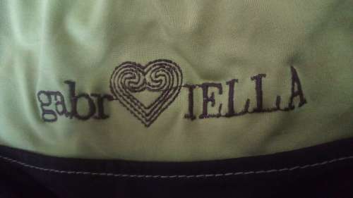 Full length flared skirt in green and brown by Urban Beauty Size Small Boho, Hippy style