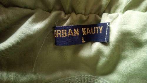 Full length flared skirt in green and brown by Urban Beauty Size Small Boho, Hippy style