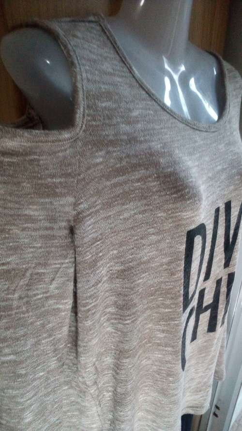 Brown Flecked Fine Knit Long Sleeve Shirt by Cruise Size XL