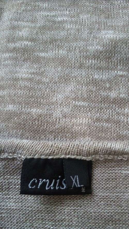 Brown Flecked Fine Knit Long Sleeve Shirt by Cruise Size XL