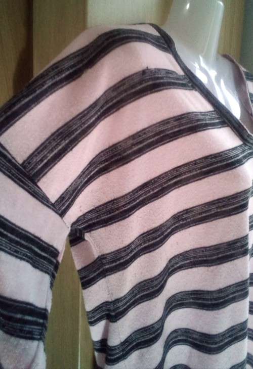 Pink and Black Long Sleeve  V Neck T shirt by Woolworths Studion Size 14