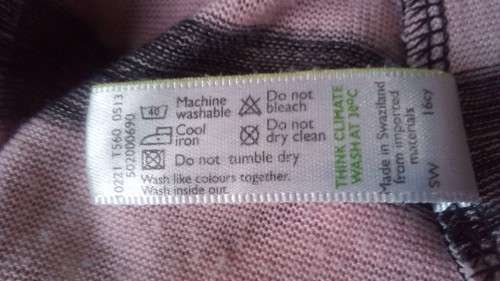 Pink and Black Long Sleeve  V Neck T shirt by Woolworths Studion Size 14