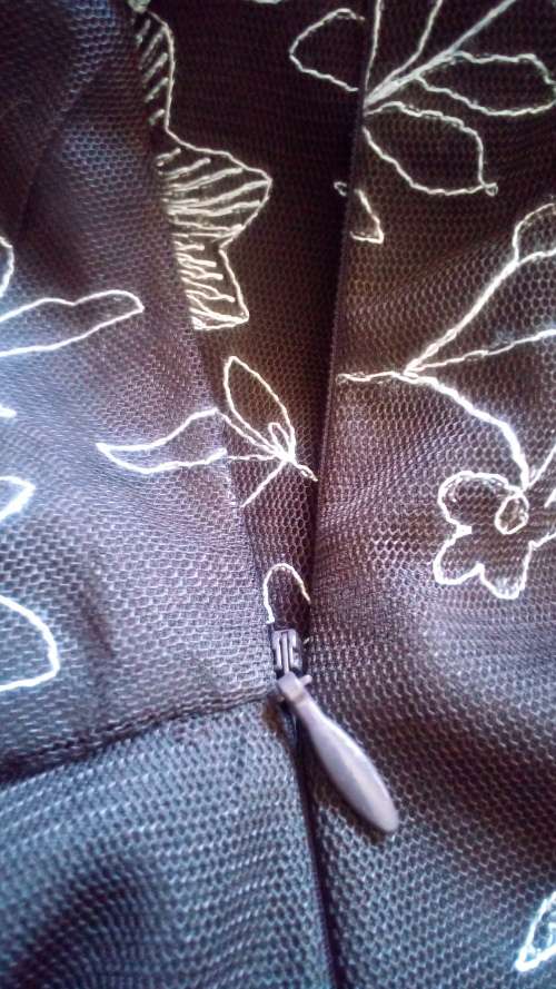 Lovely, Brown and White flowered dress by Milady Size M