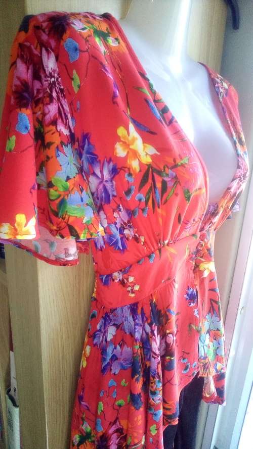 Truworths Tropical Print High Low Dress Size 36