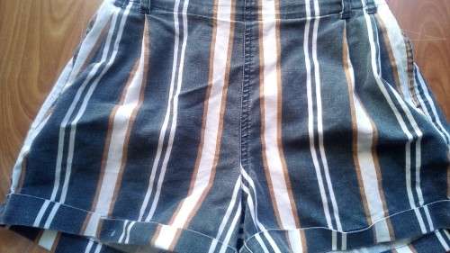 Cotton On Faded Blue Striped Shorts Size Small  (Flaw).  Summer Beach Vibe