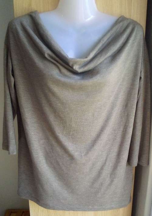 Flattering Top With Cowl Neck in Brown by French Connection Size Small. From Office to Evening Out