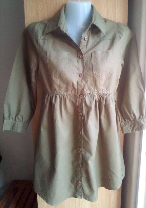 HEMPORIUM, Shirt / Dress, Hemp Green, Size X Small