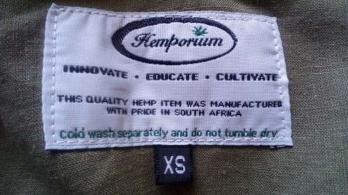 HEMPORIUM, Shirt / Dress, Hemp Green, Size X Small