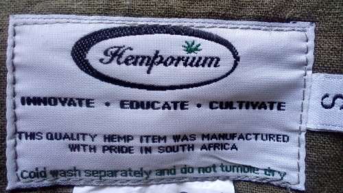 HEMPORIUM. wide Leg Trousers, Hemp Green, Size Medium