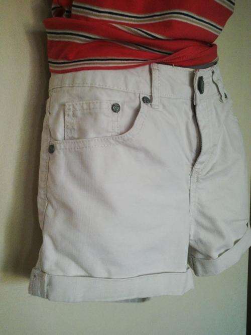 Girls White Denim Shorts Age 11 - 12