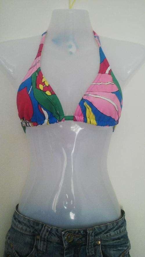 #Summer Bright Multicolour string  Bikini Top by Soto Size Medium