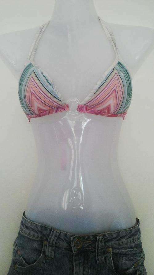 #Summer Pastel stipe pattern Bikini top by Soto Size M