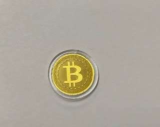 1g Fine Gold Minted Bitcoin Round 999.9