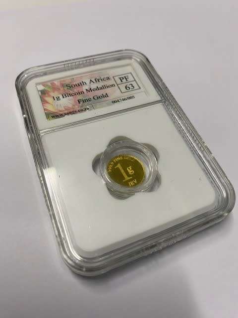 PF63 Graded * 24ct Gold * 1g Minted Bitcoin * 999.9 Fine Gold