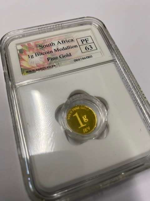 PF63 Graded * 24ct Gold * 1g Minted Bitcoin * 999.9 Fine Gold