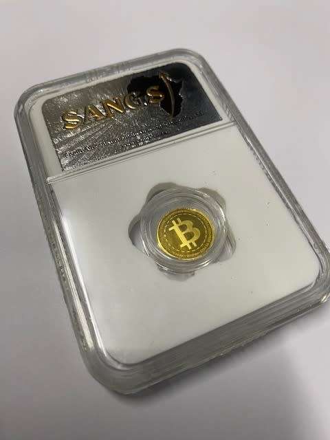 PF63 Graded * 24ct Gold * 1g Minted Bitcoin * 999.9 Fine Gold