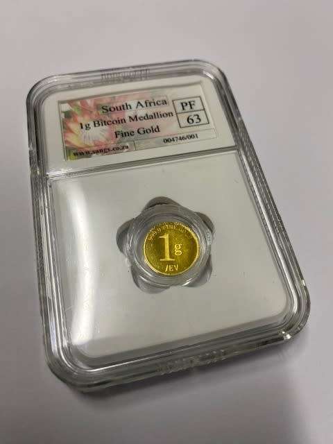 PF63 Graded * 24ct Gold * 1g Minted Bitcoin * 999.9 Fine Gold
