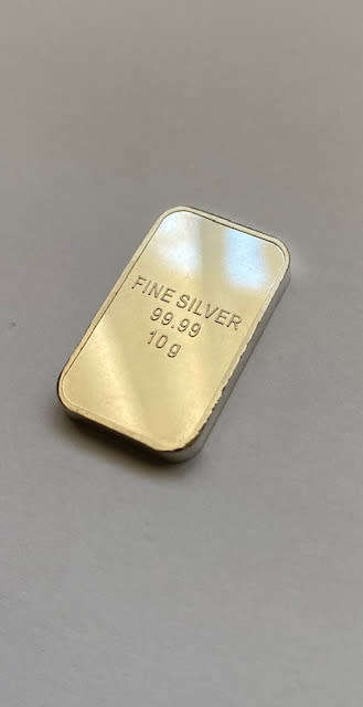Minted 10g Fine Silver Bar 99.99