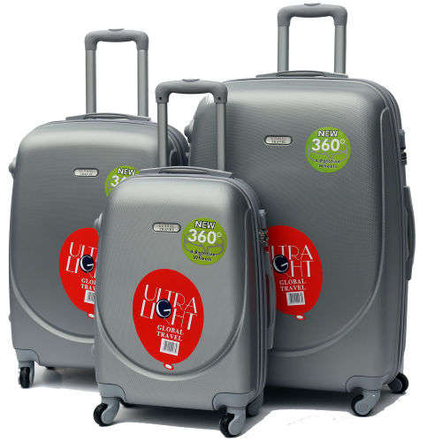 Set of 3 Quality ABS Luggage set on Wheels (new colours available )