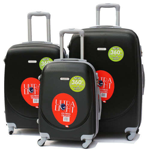 Set of 3 Quality ABS Luggage set on Wheels (new colours available )