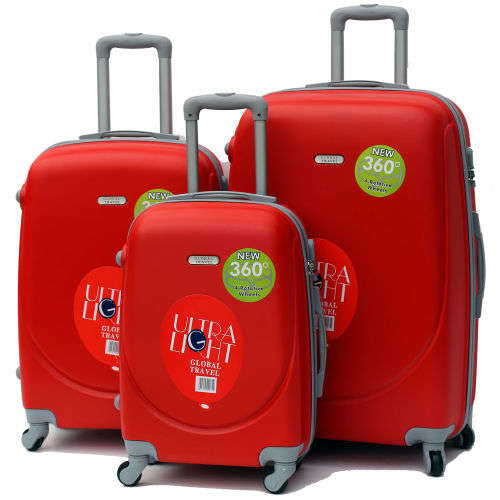 Set of 3 Quality ABS Luggage set on Wheels (new colours available )