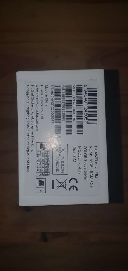 Huawei Nova Y9a 5G Dual sim 64MP Main Camera and Pop-Up Selfie Camera